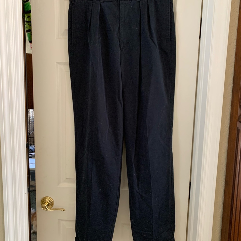 Haggar Black Label Men's Classic Navy Dress Trousers